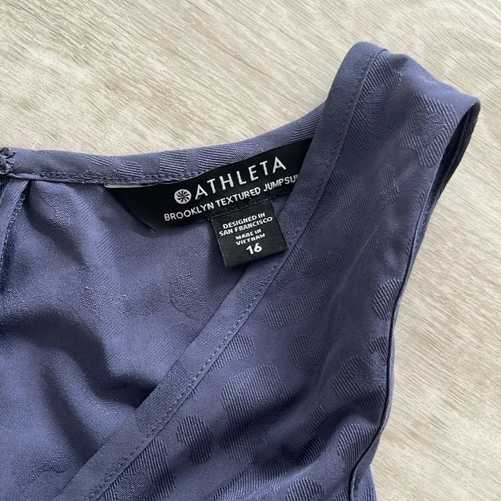 Athleta NWT Brooklyn‎ Textured Jumpsuit Romper Animal Print Athletic Women’s 16 - Picture 12 of 16